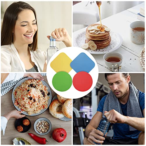4Pcs Bottle Opening Gripper, Rubber Jar Opener Multi-Purpose Jar Gripper Pads For Weak Hands Seniors Elderly Kitchen Coasters (Light Blue, Green, Red, Yellow) #TOP5