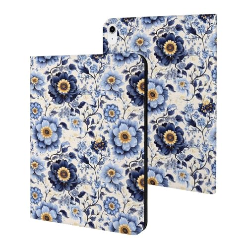 Coque iPad 10e génération à fleurs pour lire et travailler en terrasse