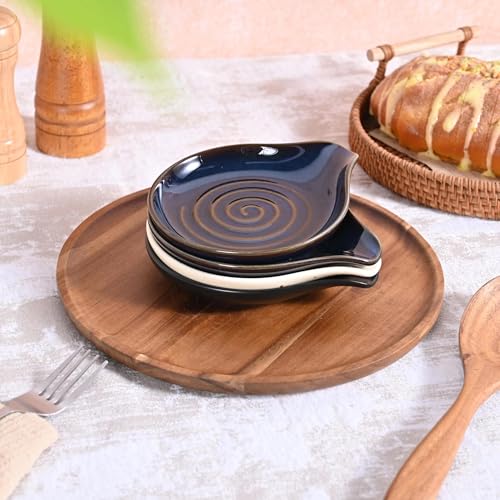 Ceramic Spoon Rest, 6 Inch Large Spoon Rest Kitchen, Elegant with Spiral Design, Heat Resistant, Dishwasher Safe, Durable and Stylish Perfect for Kitchen Counter Stove Top - Image 6