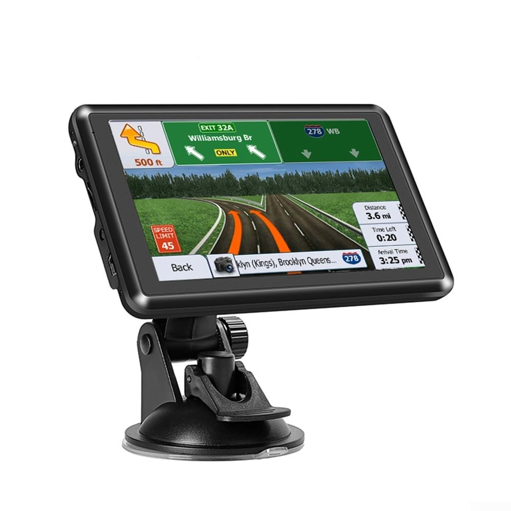 GPS Voiture 5 Pouces 8Go - Écran Tactile HD - Transmetteur FM - Cartes IGO - Pour Voiture, Camion, Moto