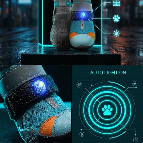 Bottes lumineuses pour chien réglables évitant les blessures en plein air