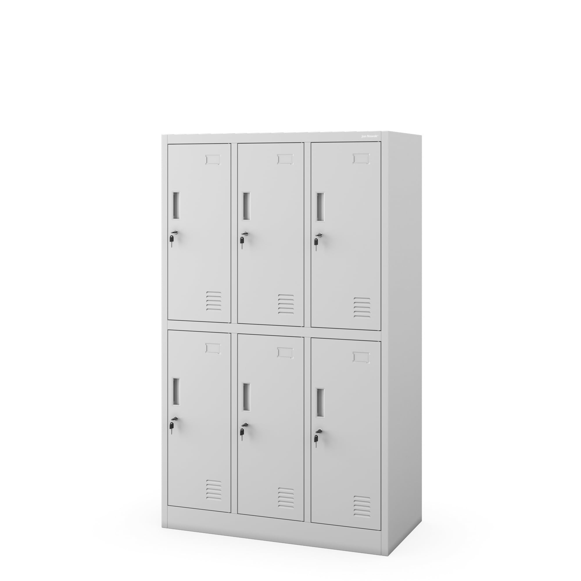 Jan Nowak Schließfachschrank Metall 6 Fächer Wertfachschrank 150x90x45 cm
