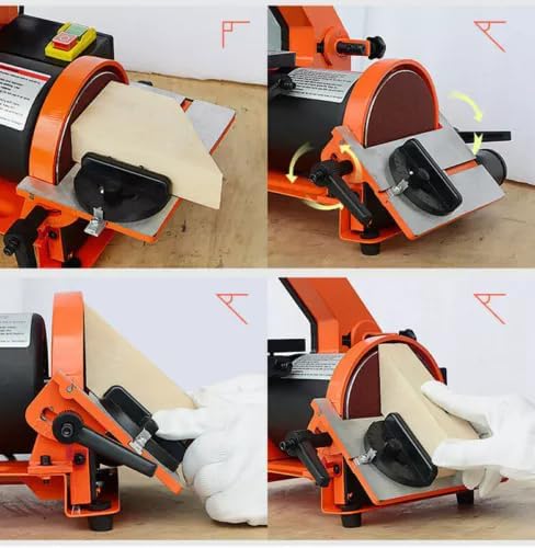 350W Benchtop Belt Sander Disc Sander Polishing Grinding Machine Grinder 220V