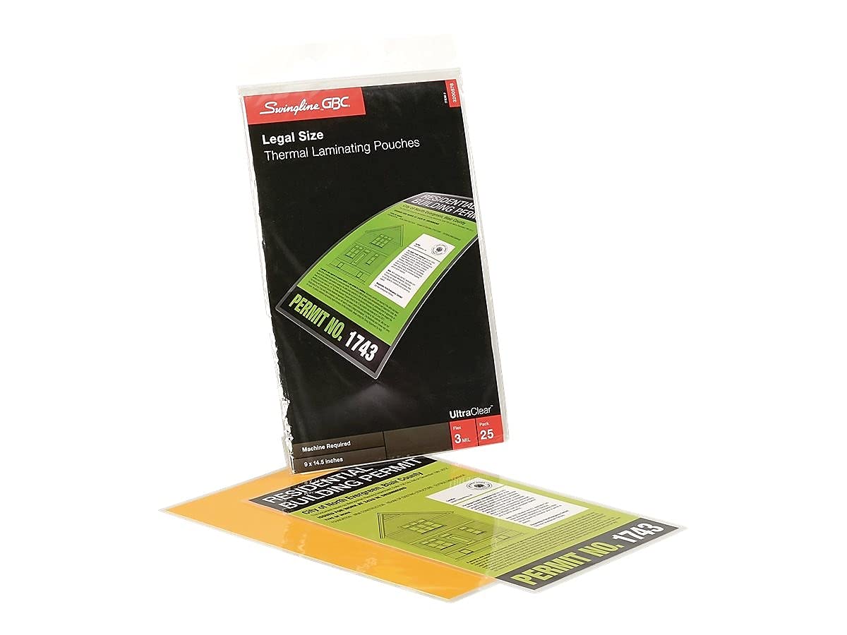 GBC Heatseal Laminiertaschen, 25 Stück pro Packung 9 x 14.5 farblos