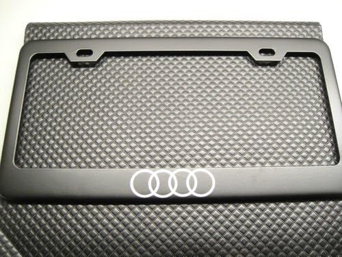 Audi "4 Ring Logo" Black License Plate Frame