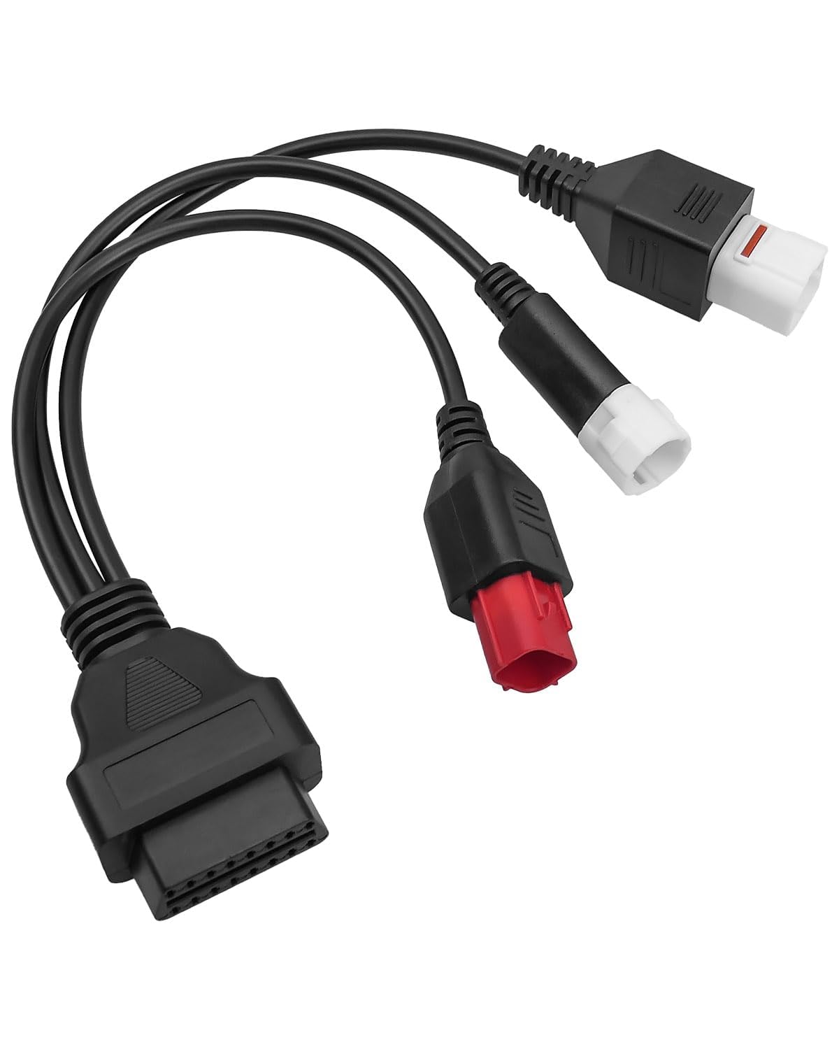 3-in-1 OBD2 Adapter Cable, 16 Pin to 3/4/6 Pin Plug, OBD2 Diagnostic Adapter for Motorcycles, Compatible with Yamaha, KTM, Euro 5