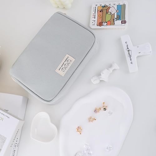 Miniatura 6 de Oyachic Estuche de lápices gris, bolsa de lápices de apertura amplia, bolsa de lápices Oxford, estuches para adultos, mujeres, suministros de