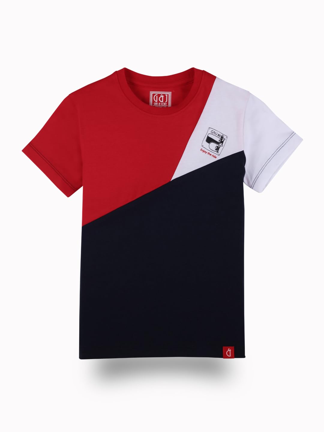 Gini and Jony Boys Red Color Block Cotton Half Sleeves T-Shirt - Review, Price and Buying Guide