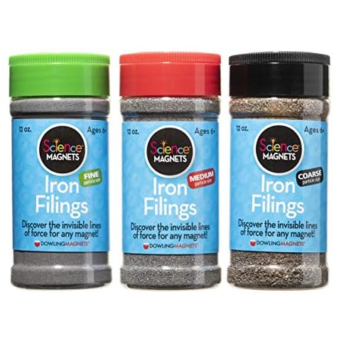 Paquete variado de limaduras de hierro de Dowling, 3 tarros (fino, mediano, grueso), 12 onzas cada uno (731050) thumbnail