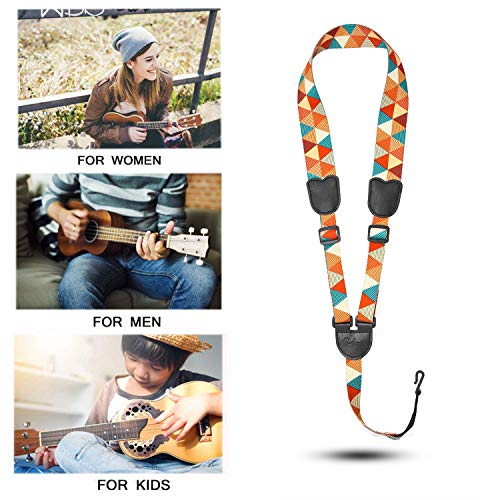 Bsmucis Sangle de ukulélé sans perçage Imprimé à clipser Compatible avec toutes les tailles d’ukulélé All size Orange - Les Beatles, Paul McCartney, John Lennon, RIngo Starr, George Harrison Bsmucis Sangle de ukulélé sans perçage Imprimé à clipser Compatible avec toutes les tailles d'ukulélé All size Orange – Image 4