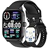 Smart Watch with Built-in GPS and Offline Maps, 1.96" HD Display, Answer/Make Calls, 100+ Sport Modes, Heart Rate/Sleep/SpO2 Monitor, Fitness Activity Tracker for Android and iPhone (Black, 1.96")