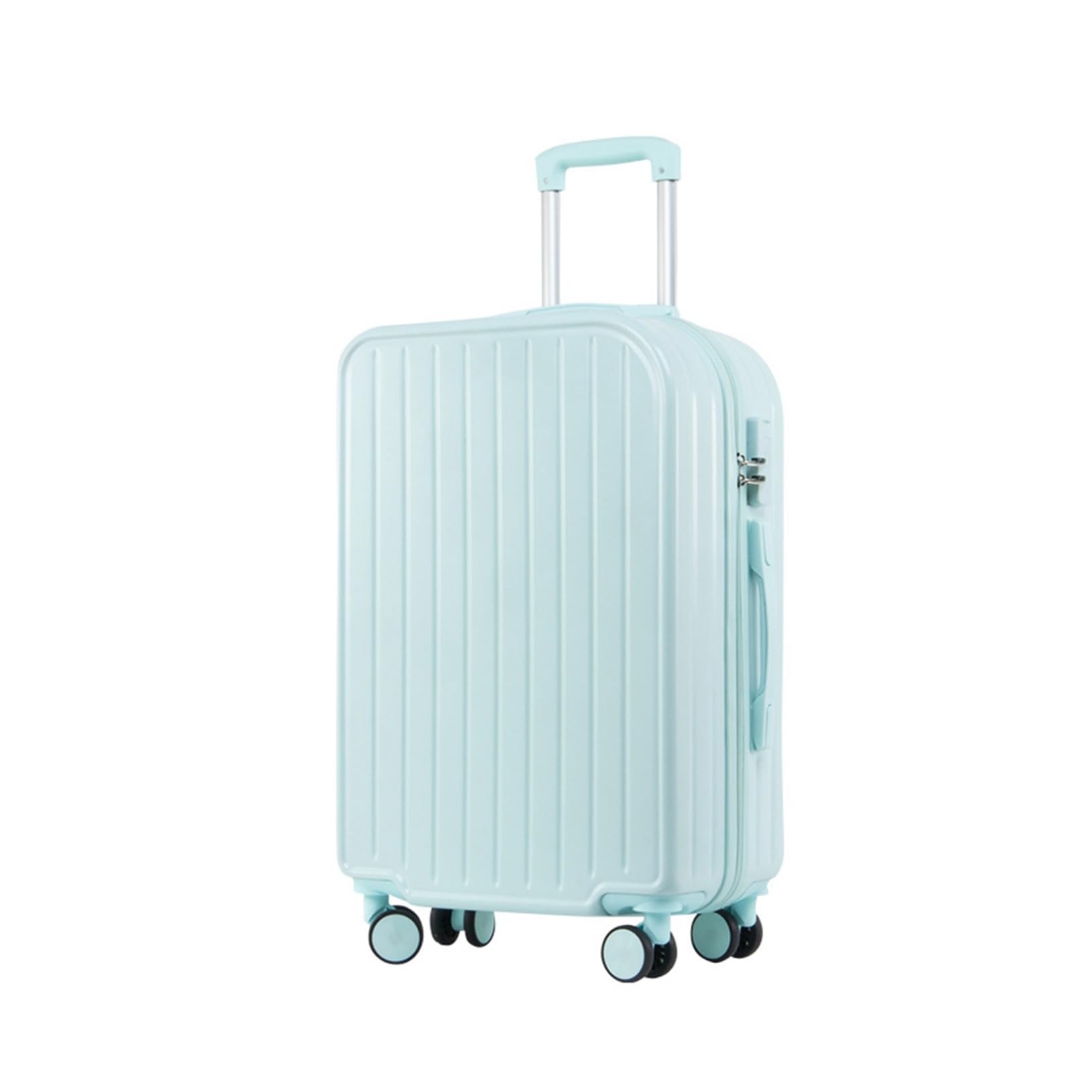 Valise à rayures pour femme avec roues silencieuses et design élégant