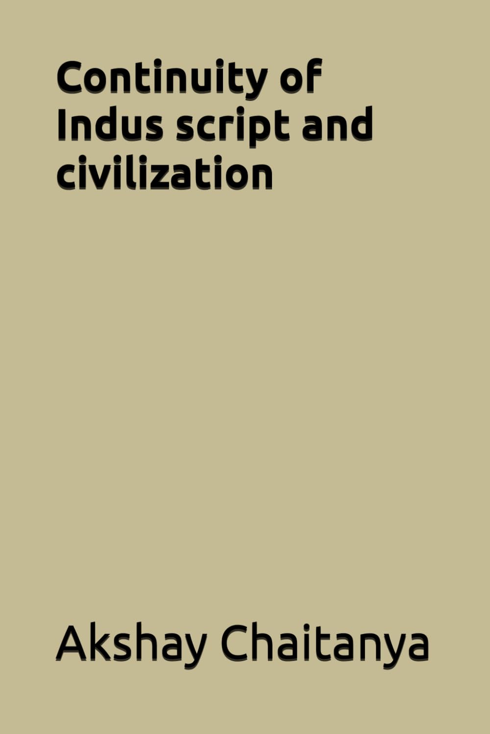 Continuity of Indus script and civilization