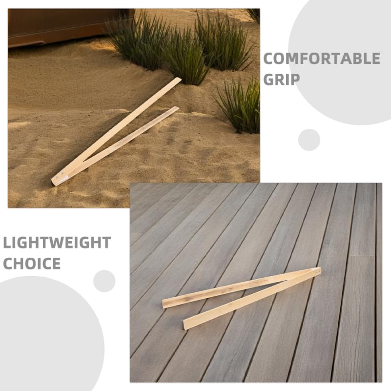Unomor Bamboo Garbage Picker Grabber Tool 2 Pcs Trash Grabber Tool with Long Handle for Parks Streets and Outdoor Cleaning Lightweight Reaching for Easy Litter Collection