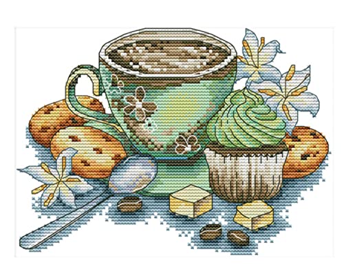 Peinture au diamant 5D cristal strass | Mosaïque haut de gamme café biscuit 30x40
