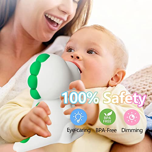 Qanyi Dinosaur Night Light For Kids, Cute Color Changing Dinosaur Room Decor Lamp For Boys, Silicone Nursery Baby Night Light For Toddler's Room, Cute Dinosaur Gifts For Kids Boy #TOP3