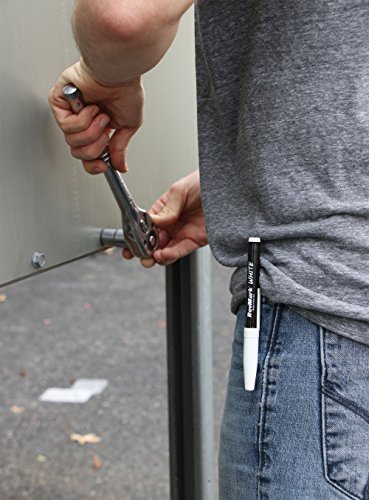 Revmark Bright Series Industrial Marker - 6 Pack - Made In Usa - Replaces Paint Marker For Metal, Pipe, Pvc - White #TOP4