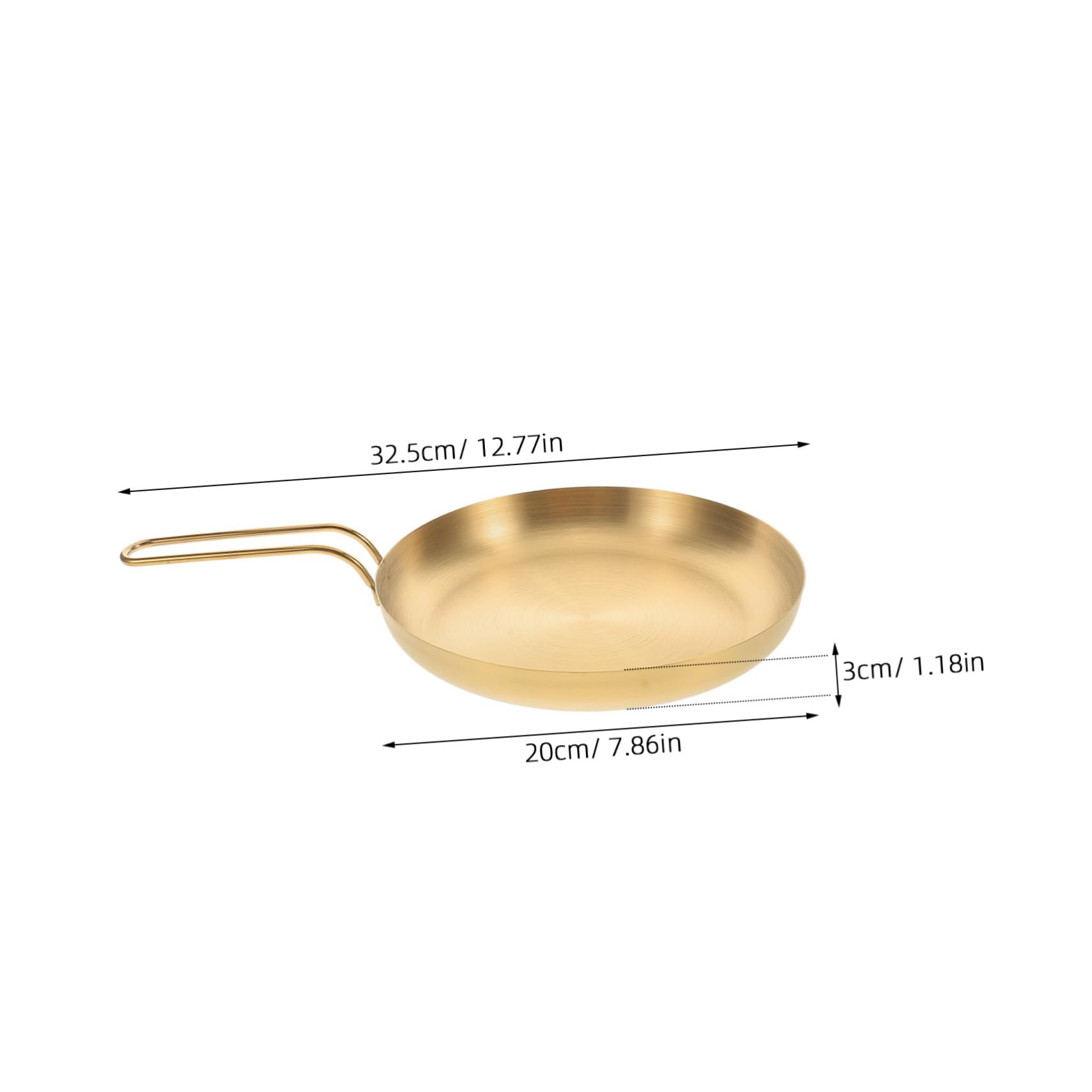 AUTSUPPL Elegant Dinnerware Golden Plate Handle Stainless Steel Baby Plates Entertaining Bowl