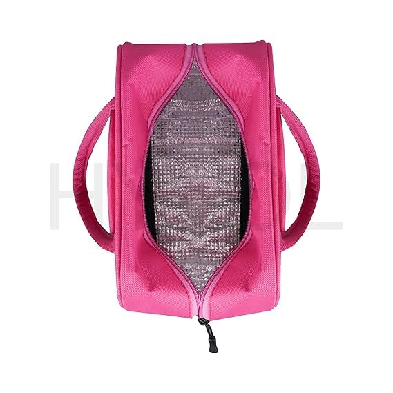 Image of Lunch Bag for Office Women Tiffin Box Bag Lunch Bag Thermal Insulated Waterproof and Reusable Lunch Bag for Men Women Office, School and Travel (Pink, Solid)