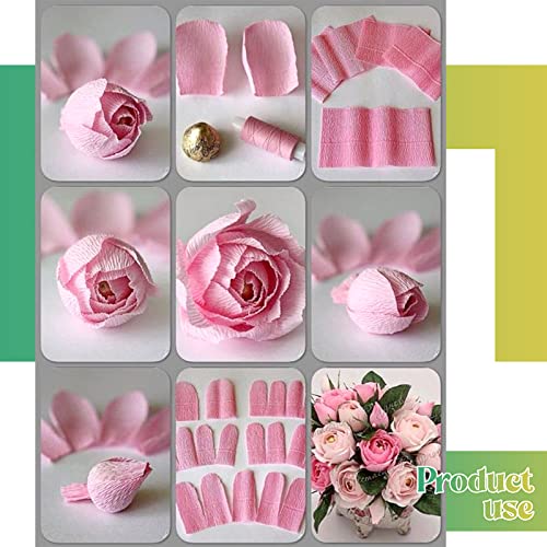 12 Rolls 8 Feet Crepe Paper Sheets Rolls 10 Inch Crepe Paper Streamer 103 Pcs Floral Arrangement Kit Green Floral Tape Floral Wire Stems Wire Cutter For Wreath Flower Making Supplies (Rainbow Colors) #TOP27