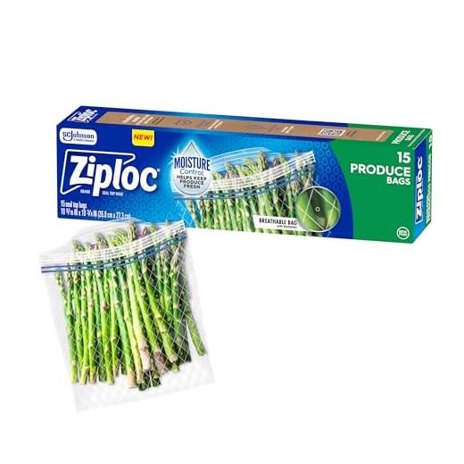 Ziploc Moisture Control Produce Storage Bags Fifteen