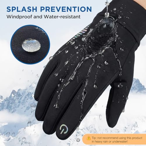 Image of SIMARI Kids Winter Gloves Touchscreen Water-Resistant Warm Thermal for Boy Girl Toddler Cycling Running Ski Snow Cold Weather