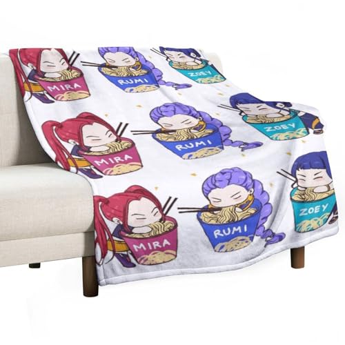 K-POP ガールズ!デーモン・ハンターズ コットンカーペットシングル水洗い可能コットンふわふわ保温冬用 40"x60"