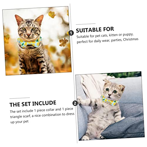 Collar pañuelo para gatos ajustable con cascabel antirperdida diseño frutal 3
