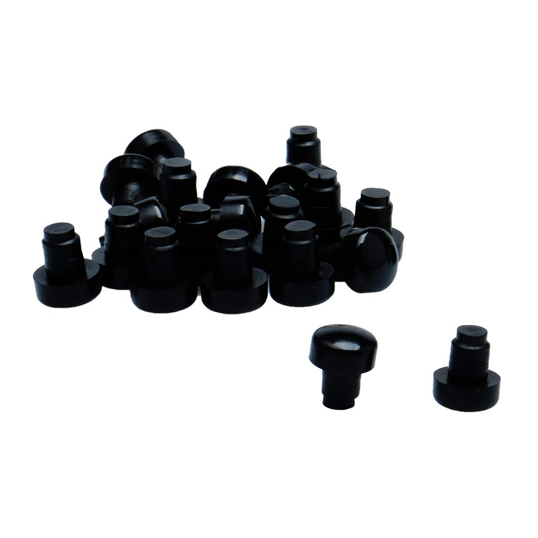 Stem bumpers de 6 mm negros para protección anti-colisión de mesas de vidrio
