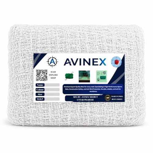 Image of Anti-Bird Pigeon Net for Balcony | Heavy-Duty Bird Net, White, 15Ft X 60Ft | Safety Net Railings & Open Areas | Protection Net for Pigeons & Birds