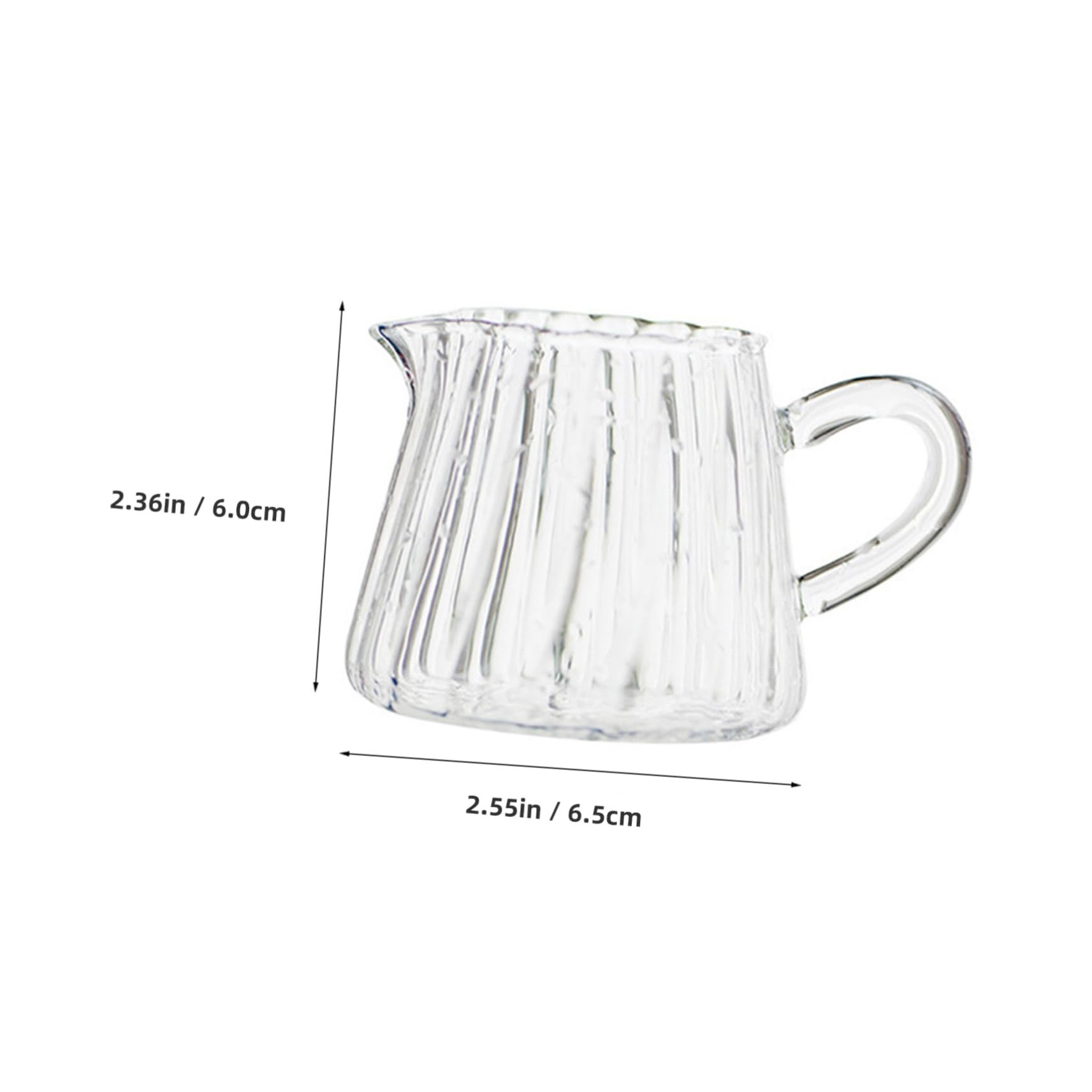 Cabilock Glass Creamer Pitcher Elegant Milk Container for Coffee Juice Heat Resistant Transparent Design for Home Office Use