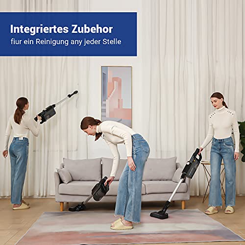 DEENKEE Akku Staubsauger, 25000Pa Kabelloser Stabstaubsauger 4 in 1, 30 Minuten Laufzeit, akku- staubsauger mit HEPA… - Image 4
