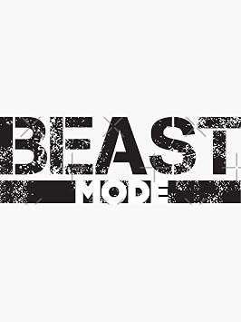 Beast Mode Sticker - Sticker Graphic -Stickers for Hydroflask Water Bottles Laptop Computer Skateboard, Waterproof Decal Stickers
