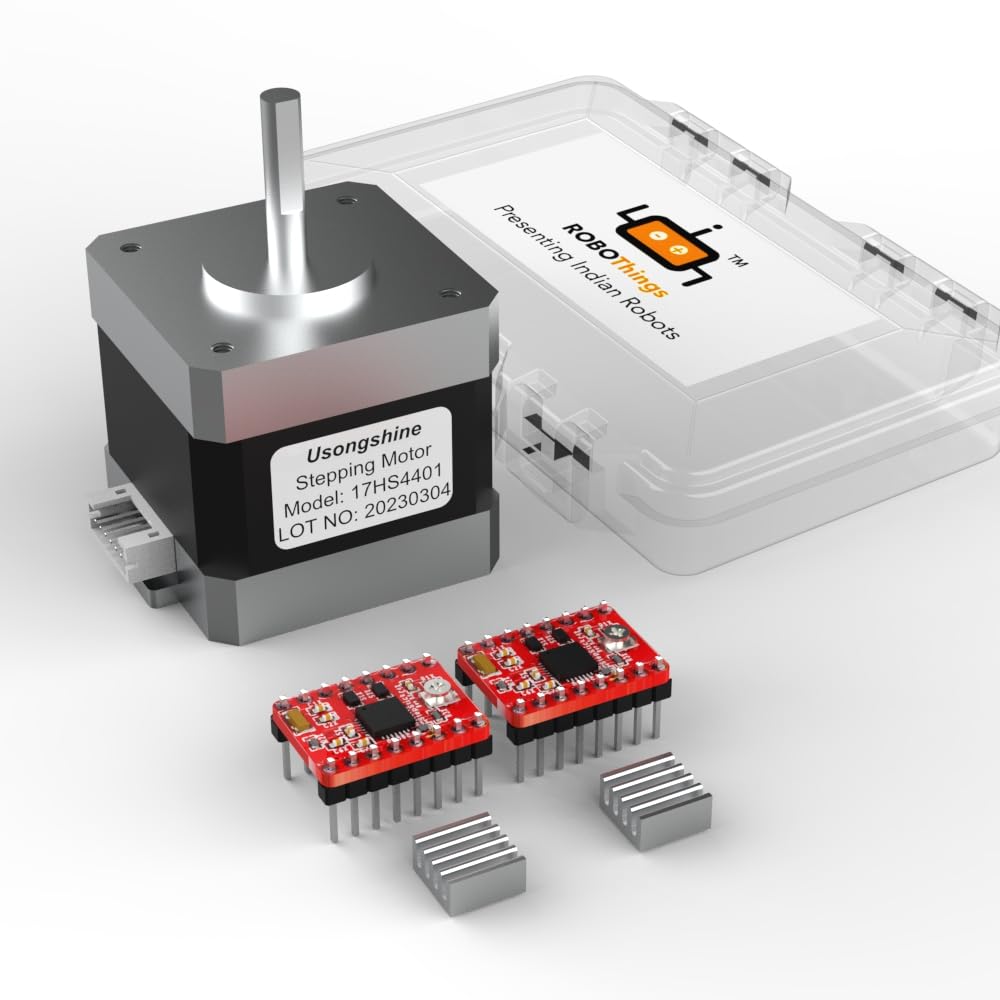 RoboThings NEMA17 4.2 Kg-cm Stepper Motor – D Type Shaft with 2-Set A4988 driver-image-43