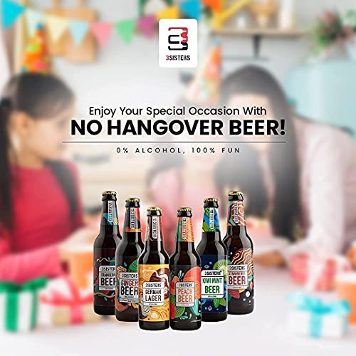 Image of 3Sisters Non Alcoholic Beer - Assorted Flavors - (Pack of 6 Bottles x 330ml each)