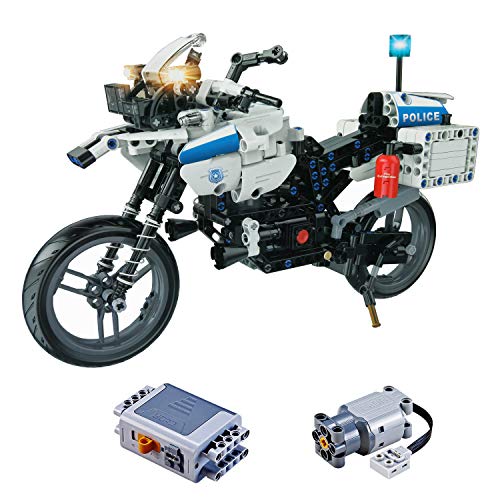 FunTomia CADA Technik Polizei RC Motorrad Bike Moped - 539 Teile Klemmbausteine Ferngesteuert - C51023W
