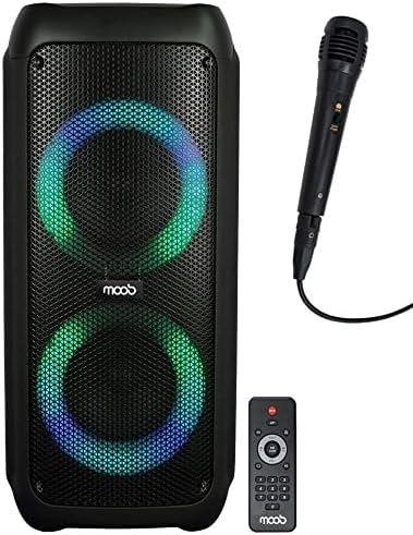 Moob Caixa de Som 400W Urban Com Dois Alto Falantes de 6,5" PMPO Iluminação em LED Bluetooth TWS