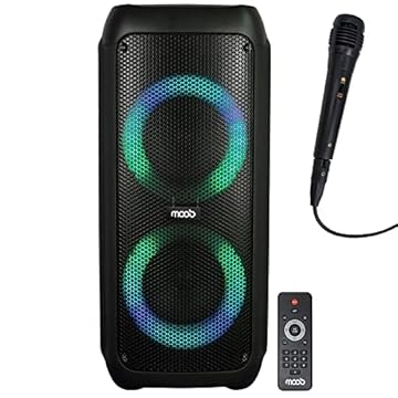 Moob Caixa de Som 400W Urban Com Dois Alto Falantes de 6,5" PMPO Iluminação em LED Bluetooth TWS