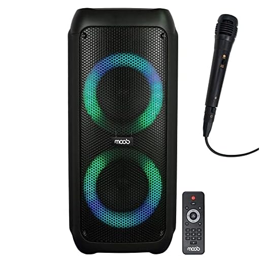 Moob Caixa de Som 400W Urban Com Dois Alto Falantes de 6,5" PMPO Iluminação em LED Bluetooth TWS