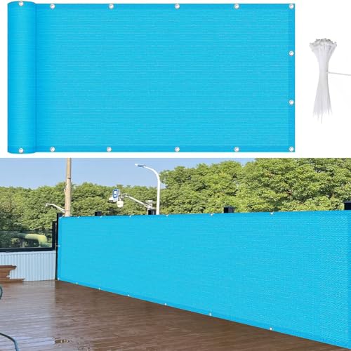 Filet d'ombrage bleu ciel pour balcon et terrasse