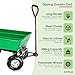 Oypla Heavy Duty Green Garden Cart with Tipping Barrow Trolley