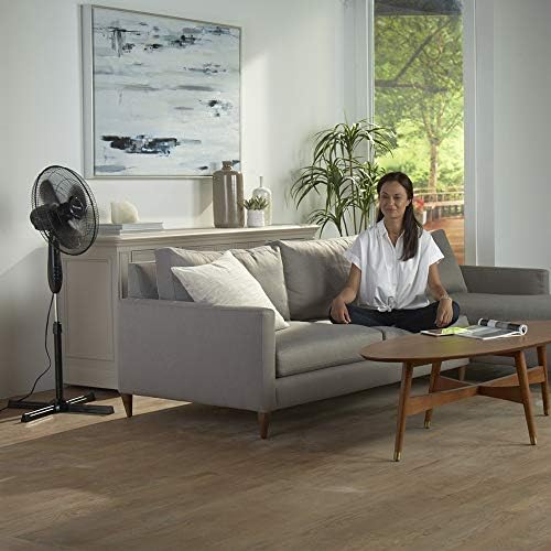 Honeywell Comfort Control Whole Room Stand Fan (3 Speed Settings, Oscillating 90°, Adjustable Height, 40cm Blade, No Tools Assembly) HSF1630