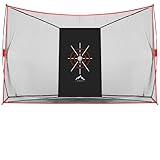 10x7ft Golf Practice Screen with Target - Heavy Duty Driving Range Barrier for Home & Outdoor Use - Easy Setup Swing Training Net for Backyard Indoor or Outdoor Practice