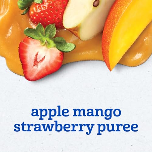 Gerber Stage 2 Baby Food, Apple Mango Strawberry Puree Pouch, 2 Servings of Fruit, No Added Sweetener, No Artificial Colors or Flavors - Image 4