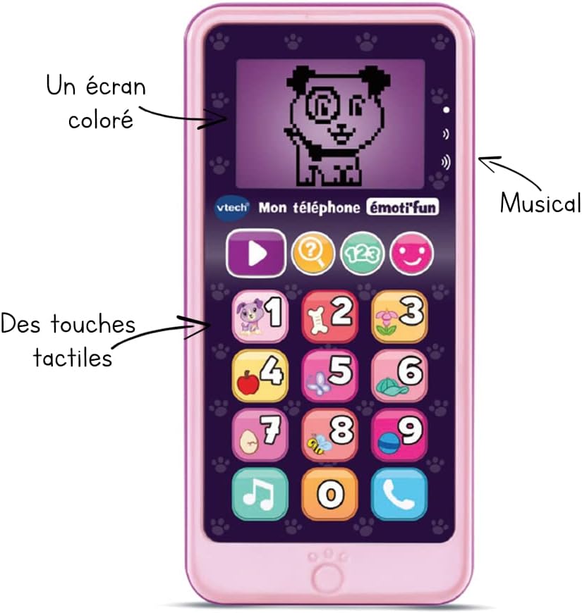 Vtech Emoti'Fun Téléphone Rose : Jouet Éducatif et Amusant pour Enfants dès 3 Ans - Image secondaire