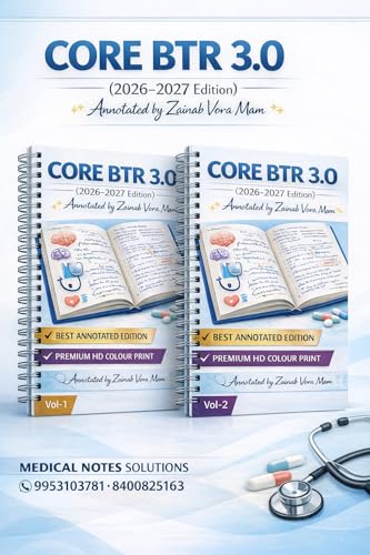 Image of CoreBTR 3.0 Annotated by Dr Zainab Vora,Vol. 1 & Vol. 2 Set of 2 Books digital Hd Colour Print With Spiral Binding