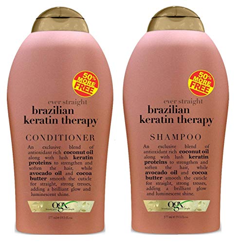 Ogx Brazilian Keratin Therapy Shampoo & Conditioner Duo 19.5 Ounce