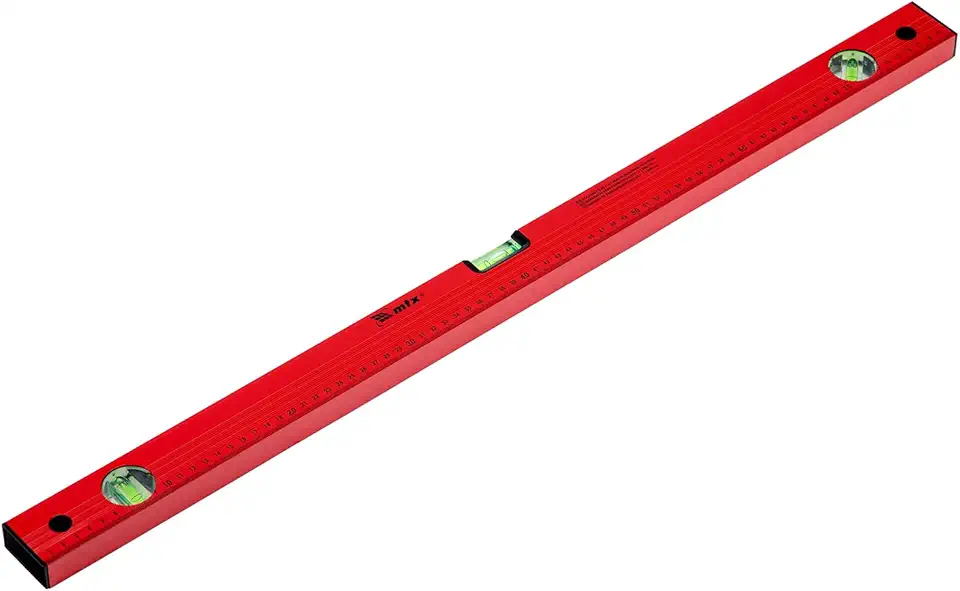MTX Nível de Alumínio 800 mm com 3 Bolhas, Régua Integrada – Precisão para Nivelamento Vertical, Horizontal e 45°
