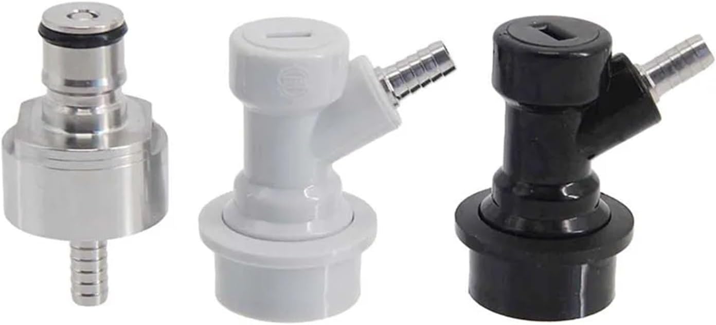 Brewing Equipment Beer Brewing Carbonation Cap w/ 5/16" Barb & Ball Lock Disconnect Ball Lock Type fit Soft Drink PET Bottles Homebrew Kegging Brewing Equipment(Beer Carbonation Cap)