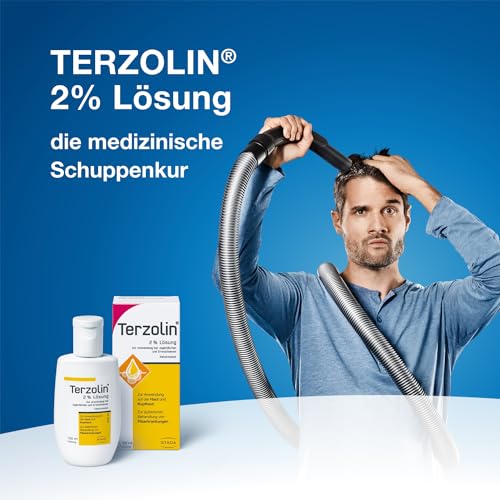 Terzolin 2% Lösung – die medizinische Schuppen-Kur zur Behandlung des ursächlichen Schuppenpilzes, mit Ketoconazol; 60 ml Flasche